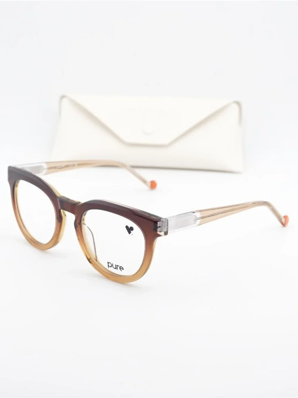 Pure P-7008 N 208 Square Eyeglasses 49mm – Tiramisu Ombre